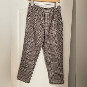 size small (fits size 0-4), Urban Outfitters plaid pants, high waisted
